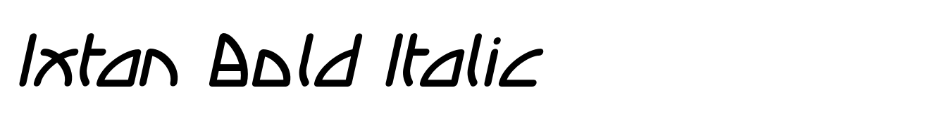 Ixtan Bold Italic
